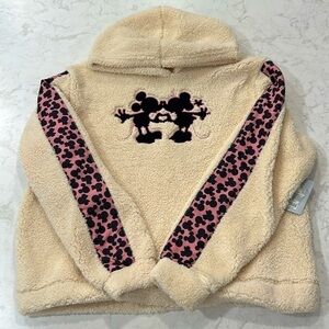 Disney Mickey & Minnie Fleece Hoodie Pullover Women’s 1X NWT